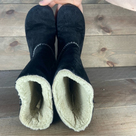 Merrell encore stitch Womens size 7 shoes black suede shering lined winter boots - Picture 6 of 10